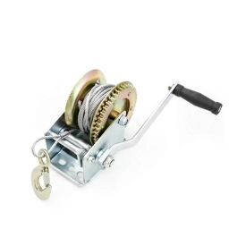 Ruční lanový naviják s ocelovým lanem a hákem